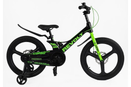 Велосипед дитячий Corso REVOLT MG-20116 20", чорний з салатовим